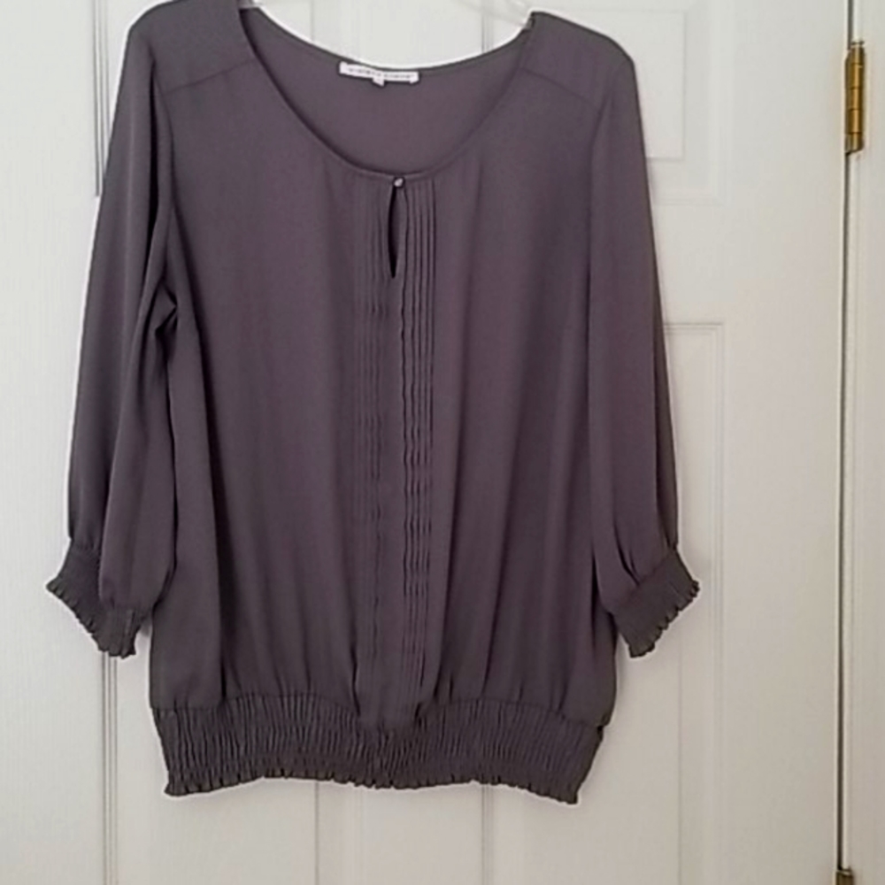 Blouse Gray L elegant
